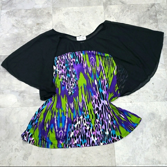 FINAL PRICE #10242-5 Blouse Multicolored,2X, 3X,multicolored. - Picture 3 of 4